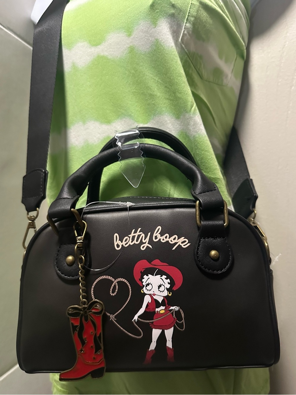 🖤✨NWT ✨Rare & Adorable Betty Boop Western Cowgirl Satchel Crossbody Bag ❤️